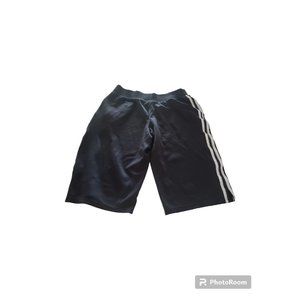 Women's ADIDAS Size M Black & White Striped Capris Cropped Sweat Pants Bottoms